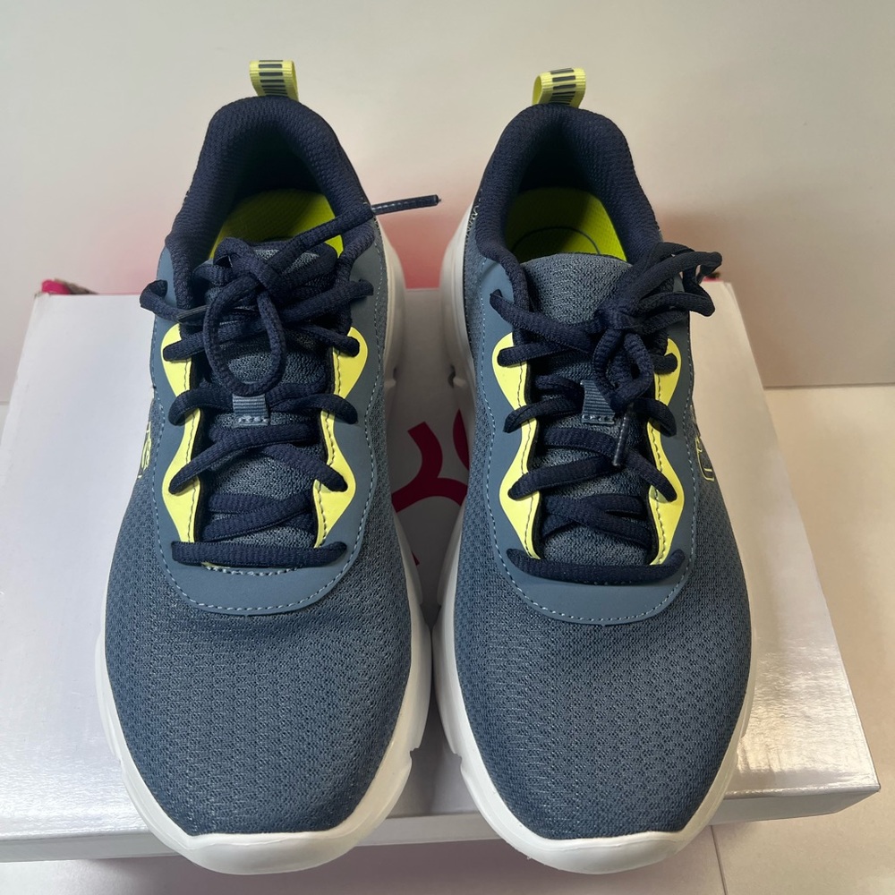 Ryka Women’s Navy and Blue/Gray and Pale Yellow Sneakers size 7W NWB